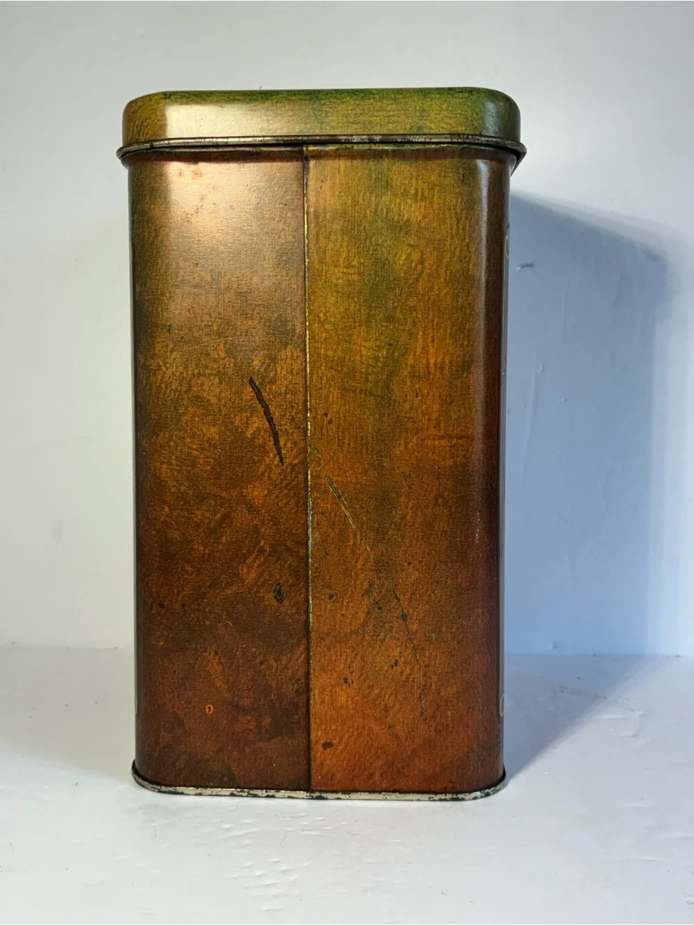 Vintage CHEINCO Crystal Cane Sugar Tin Canister 1970s Brown Pure Cane Sugar